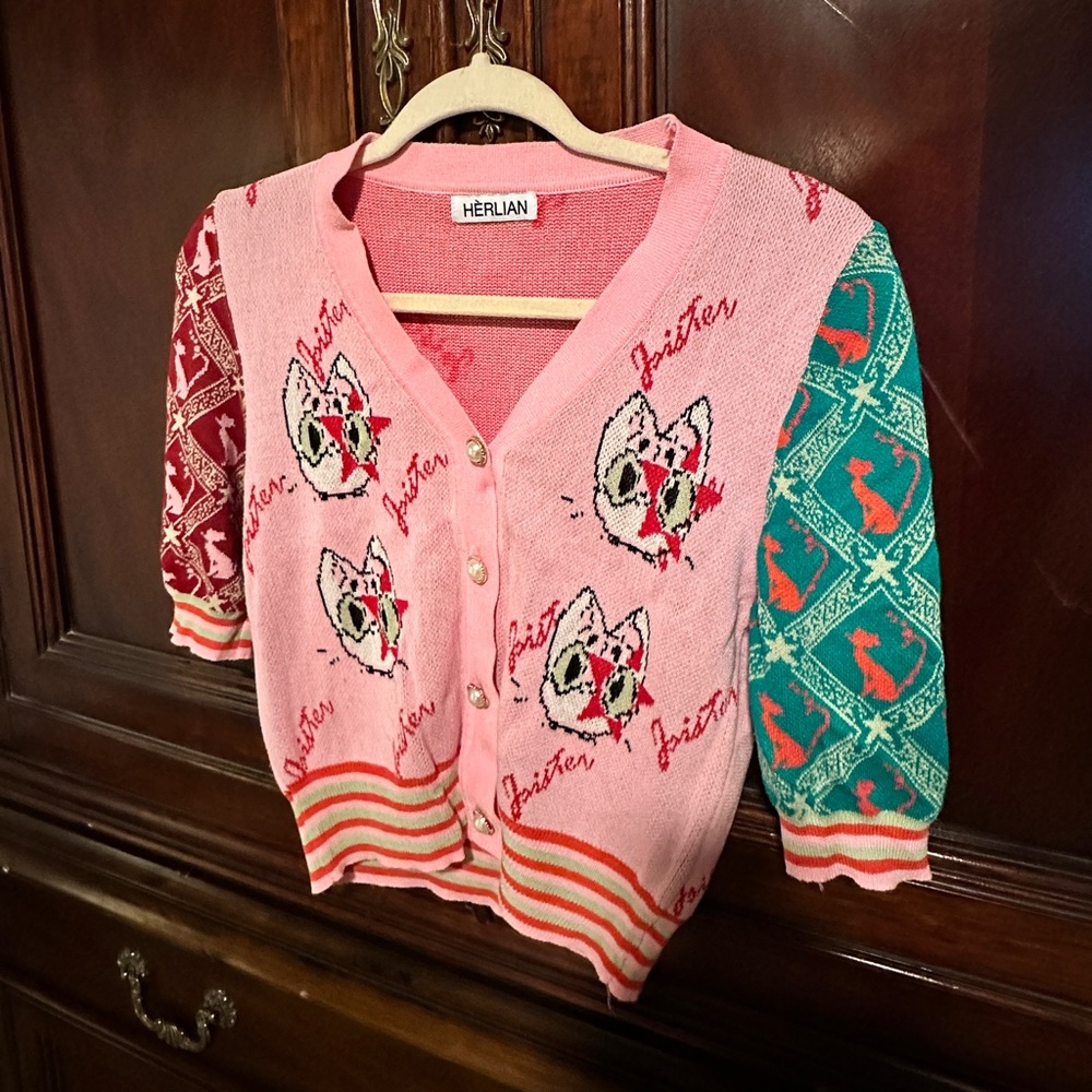 Multicolored Child’s Cat Top